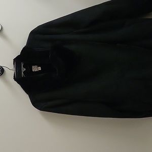 FAUX FUR & FAUX SUEDE BLACK CASCADING COLLAR WITH HOOK& EYE JACKET WRAP 2X